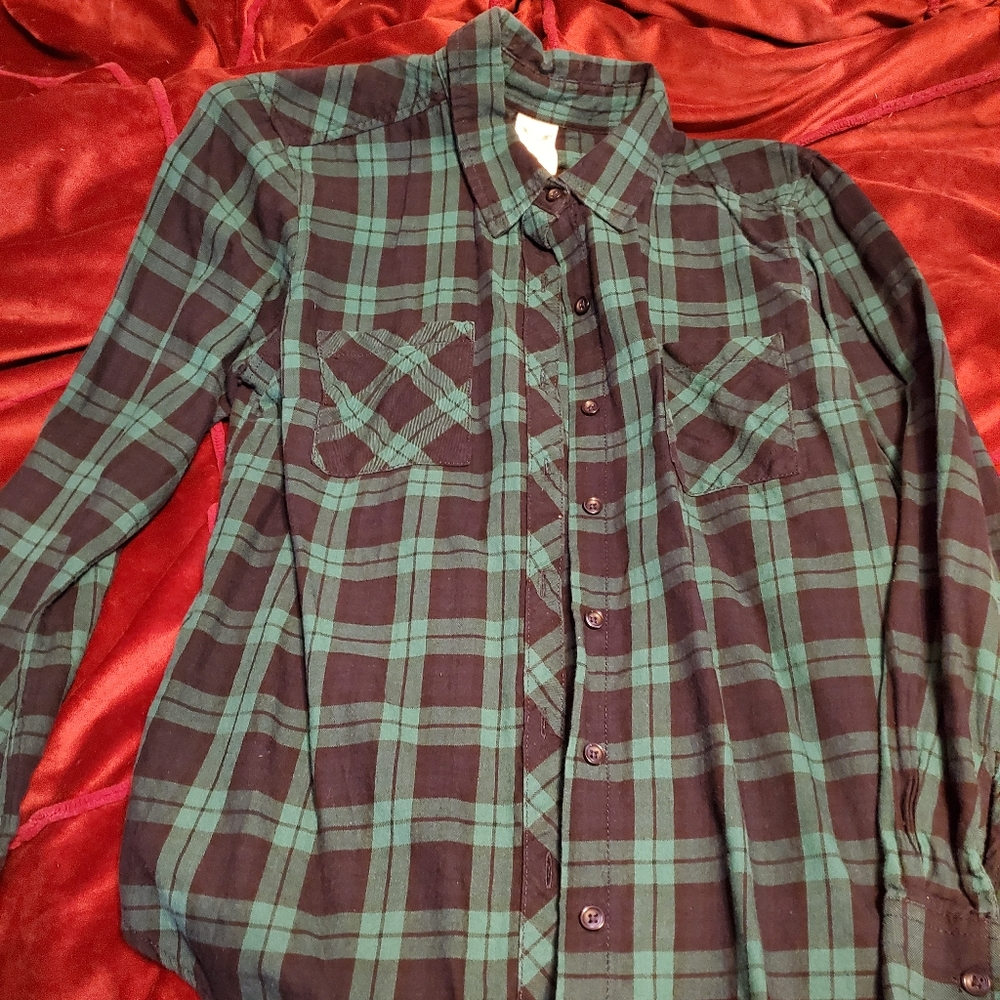 Green/black flannel